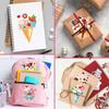 8/16 Fogli Gelato Cupcake Fai un Viso Puzzle Adesivi Carini Cartone Animato Assembla Puzzle Decalcomanie Giocattolo Bambini Fai da Te Decorazione Gadget Festa