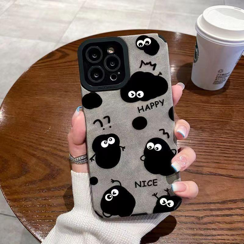 

Black Coal Balls Are Suitable for IPhone16ProMax IPhone Case with Dirt Resistance and Full Coverage Antifall and Overturning Soft Shell Apple 16PROMAX