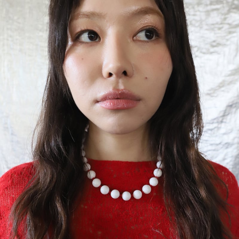 

August Harmony 925silver White Strawberry Necklace One