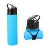 Creative Silicone Folding Active Water Bottle with Chain Outdoor Activity Lightweight Cold Water Bottle 600ml Water Cup