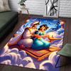 1pz Tappeto A Pelo Corto con Motivo di Aladdin Tappetino Morbido in Flanella per Soggiorno, Ufficio, Camera da Letto e Tappeto