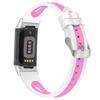 Bi-color Soft Silicone Watch Band Breathable Replacement Strap for Fitbit Charge 6/5