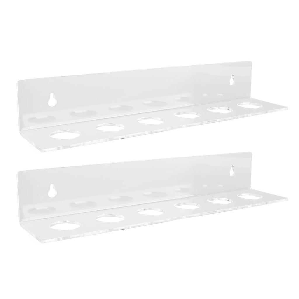 2PCS Small Balls Display Rack Acrylic Clear Wall Mounted Floating Shelf 12 Balls Stand Holder for