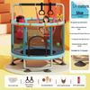 Children's Indoor Trampoline & Swing Set with Anti-Tip Safety Bar