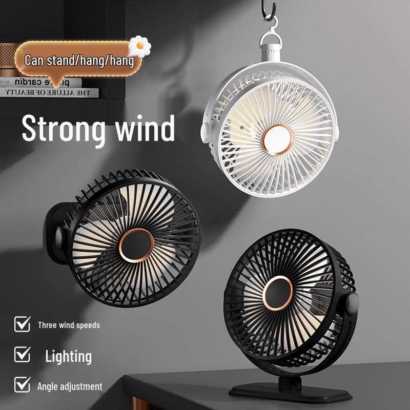 Compact USB Rechargeable Outdoor Desk Fan with Strong Wind Power