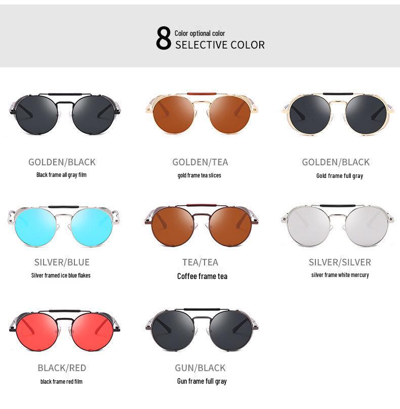 Retro Steampunk Reflective Windproof Sunglasses