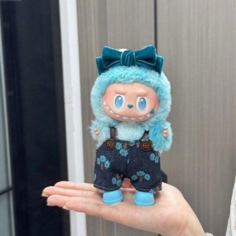 17Cm Clothes Labubu Doll Clothes Overalls Suit Pendant Vinyl Doll Fashion Clothing Decoration Only Doll Clothes For
