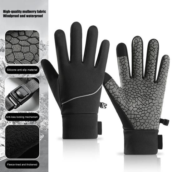 Waterproof Thermal Gloves Men And Women Warm Touchscreen Gloves Windproof Gloves with Non-slip Palm for Cycling Skiing Hiking