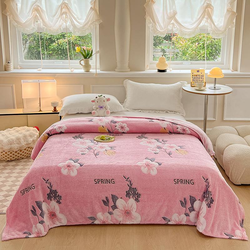 Cute Rainbow Cake Patterns Blanket Snowflake Velvet Blanket 1Pc 100/120/150/180/200 Cm Student Blanket Home/office Blanket
