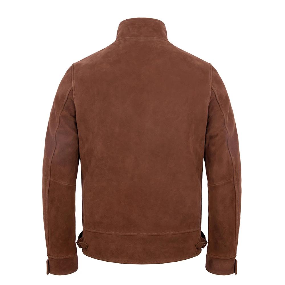 Brown Cow Leather Jackets Men Genuine Leather Einstein Coat Slim Fit Jacket Man Business Clothes Autumn