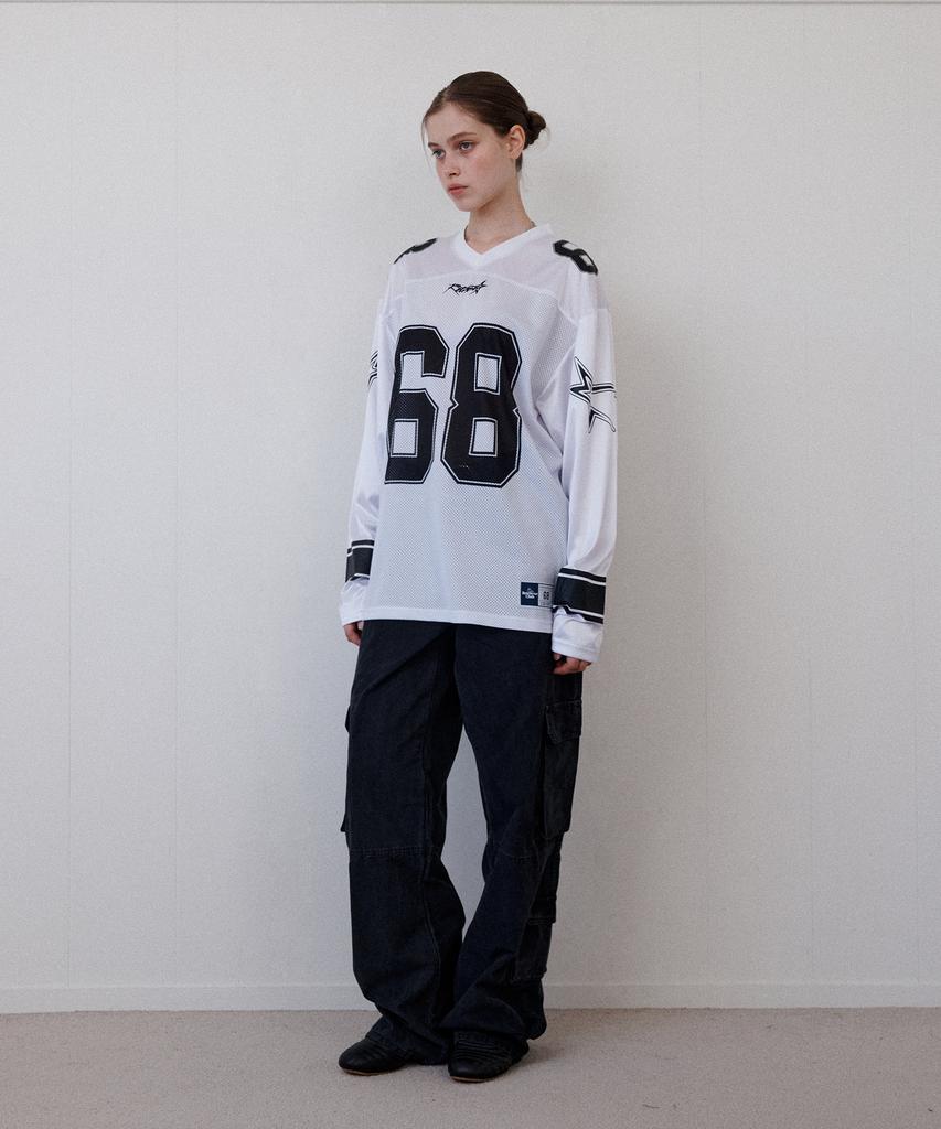 RETRIEVER CLUB 68 Long Football Jersey [White]