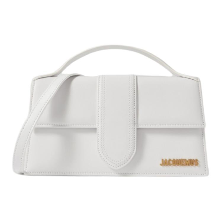 Jacquemus Logo Flap Crossbody Bag With Built-In Pocket Women Handbags White Black JVM1681958978719