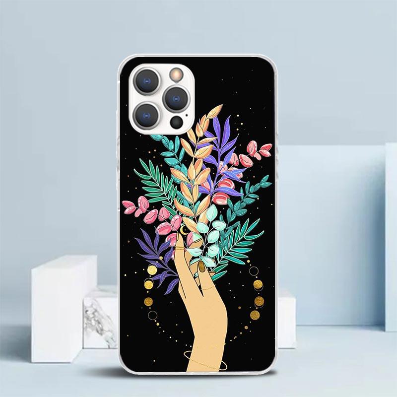 Moon Mystery Totem Witche Phone Case For IPhone 16 17 Air 16E 15 14 Plus 13 Mini 12 11 Pro Max 7 8 + SE 2020 Soft TPU Back Cover