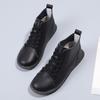 Autumn and Winter Short Boots Women's Single Board Shoes Medium Tube Flat Bottom Flat Heel Lace-up Martin Boots