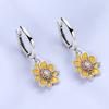 925 Sterling Silver Drop Earring Hoop Earrings For Women Sparkling Star Flower Firefly French Style Pendientes Fine Jewelry