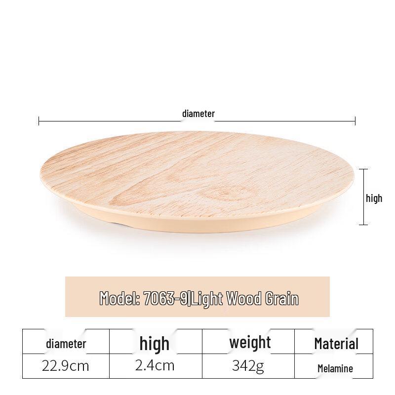 Japanese Style Melamine Flat Round Plate
