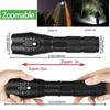 High Power Led Flashlights Zoomable Camping Torch With T6 LED Lamp Beads Waterproof 5 Lighting Modes Multi Function USB Charger