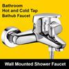 Bathroom Shower Faucet Mixing Valve Wall Mounted Hot Cold Water Taps Household Toilet Bathtub Faucet Bathroom Accessories