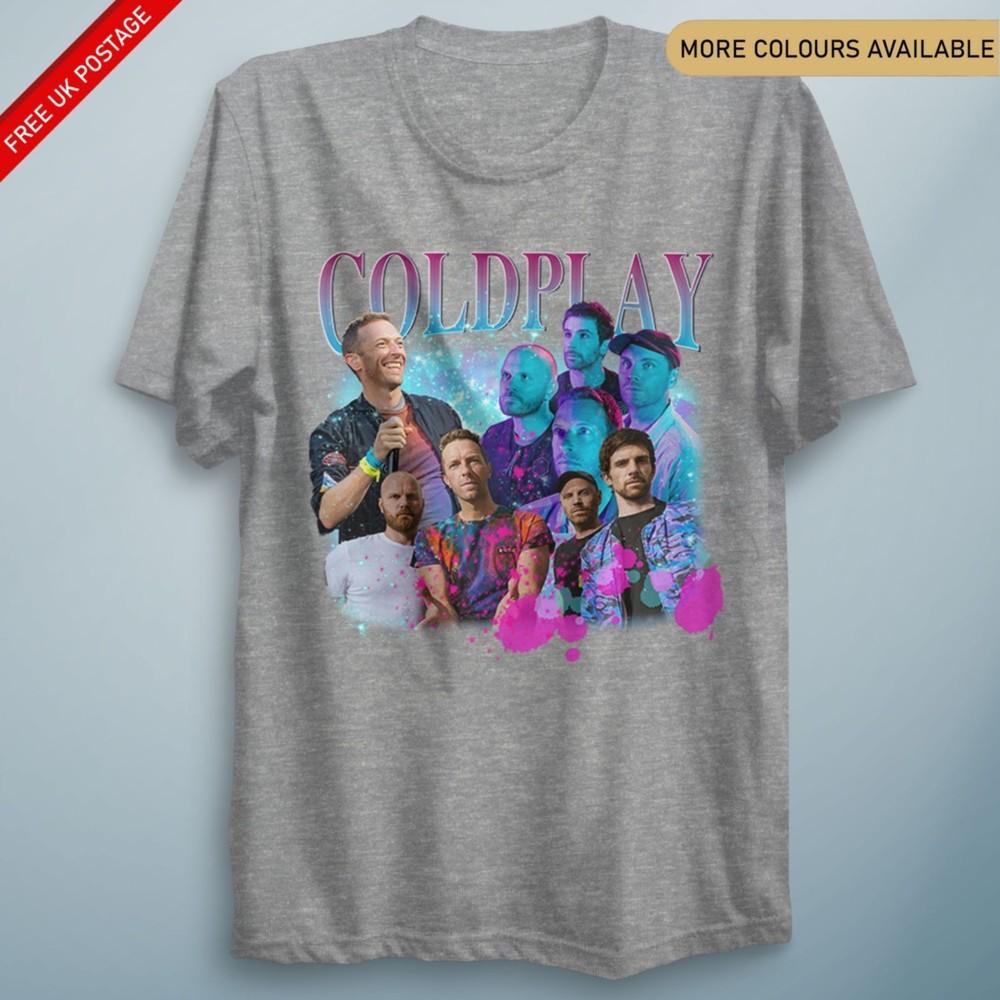 Vintage Adults Kids ColdPlay World Tour Music Spheres Pop TShirt Fan Tee Top