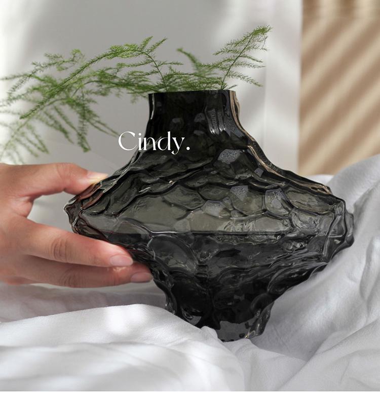 Luxuriöse Glasvase für Hydrokultur-Blumen: Elegante Wohndekoration für das Wohnzimmer