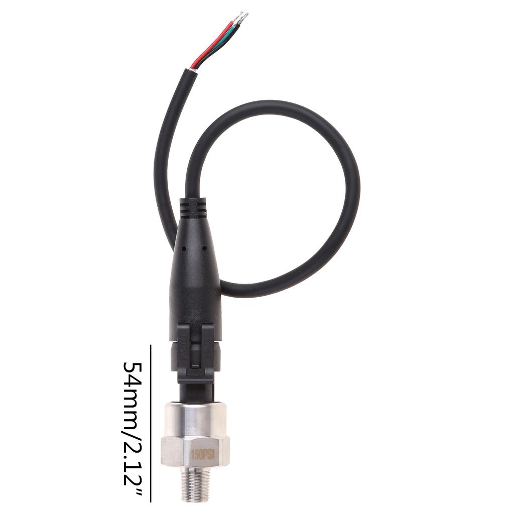 Auto Pressure Sensor Transmitter Pressure Transducer 0.5-4.5V 1/8" NPT 150 PSI Compatible With Water Gas Oil Fuel Liquid