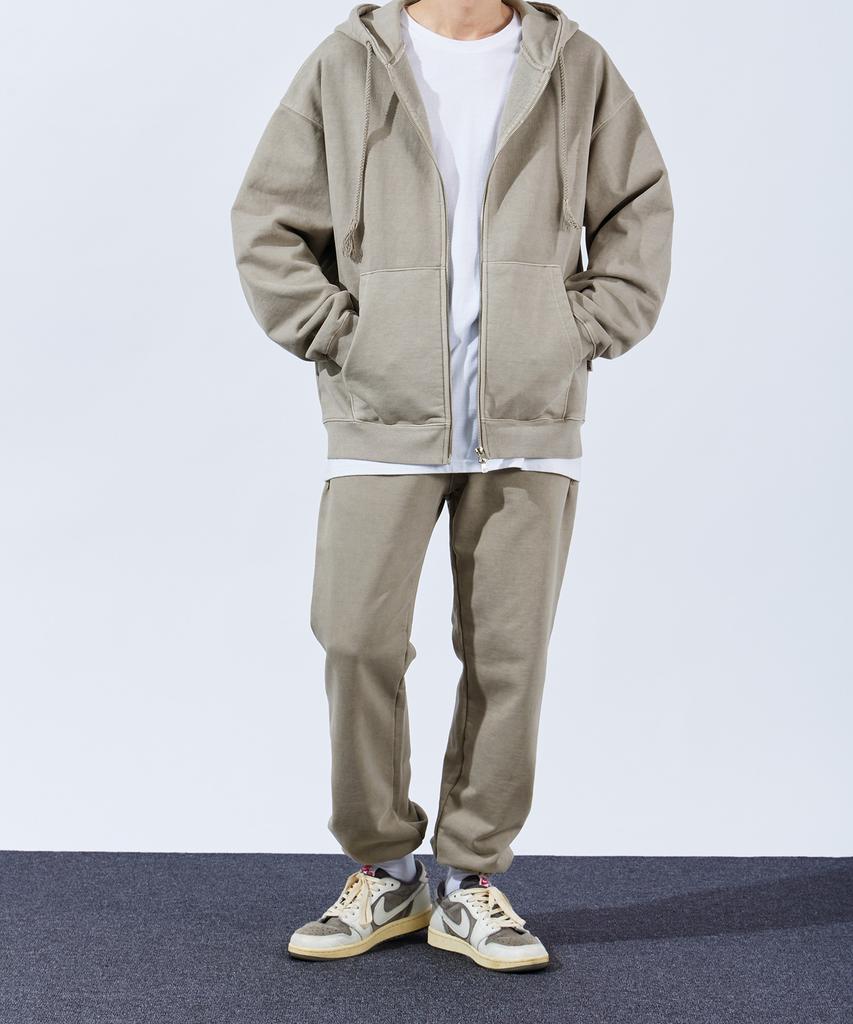 TOPBOY Heavy Duty Pigment Elastic Banding Jogger Pants Light Brown