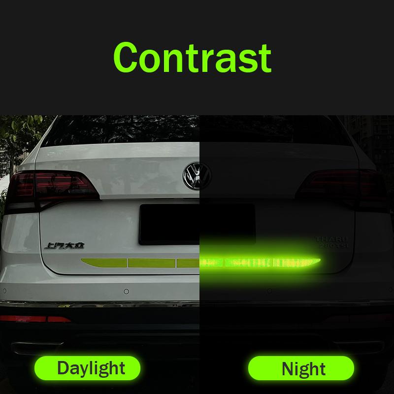 Car Sticker Reflective Warning Safety Tape Anti Collision Warning Reflective Sticker for Automobile Trunk Exterior Accessories