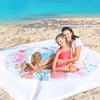 1 Sett Baby Plaskebasseng Strandteppe med Pluggpose Lett Bærbar Sammenleggbar 2-i-1 Sommerferie Småbarn Plaskebasseng Utendørs Campingmatte