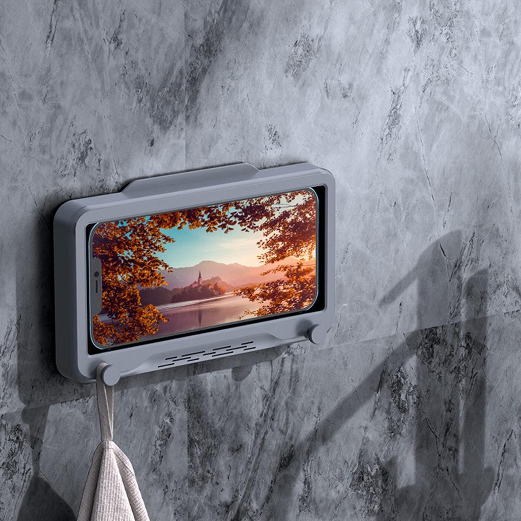Wandhalterung für Handys, wasserdicht, Touchscreen, Telefonhülle, Ständer für Badezimmer, Küche, Spiegel, Badewanne