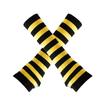 Koreaanse Stijl Zwart-Wit Gestreept Unisex Vingerloze Lange Mouwen Kerst Cosplay Cover