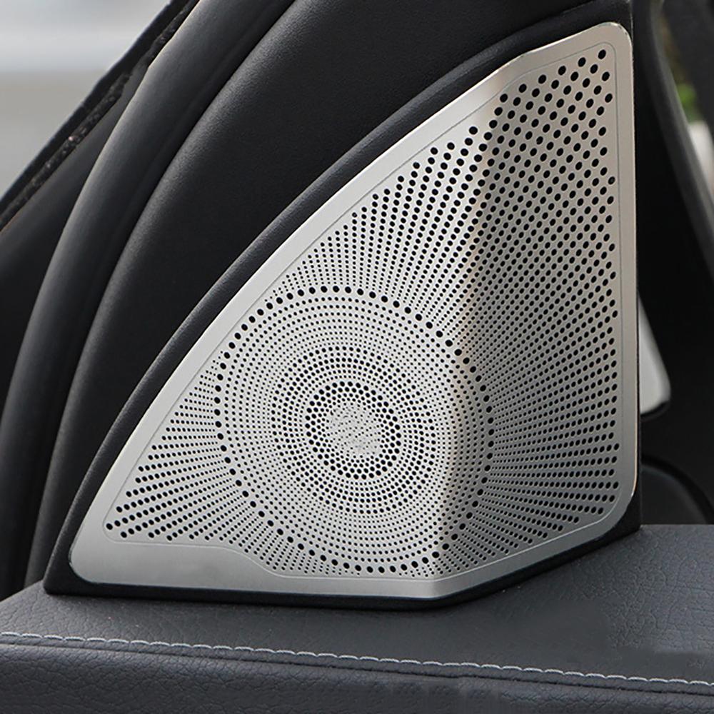 2pc Door A Pillar Tweeter Speaker Cover Trim For Mercedes Benz C Class 2015-2021