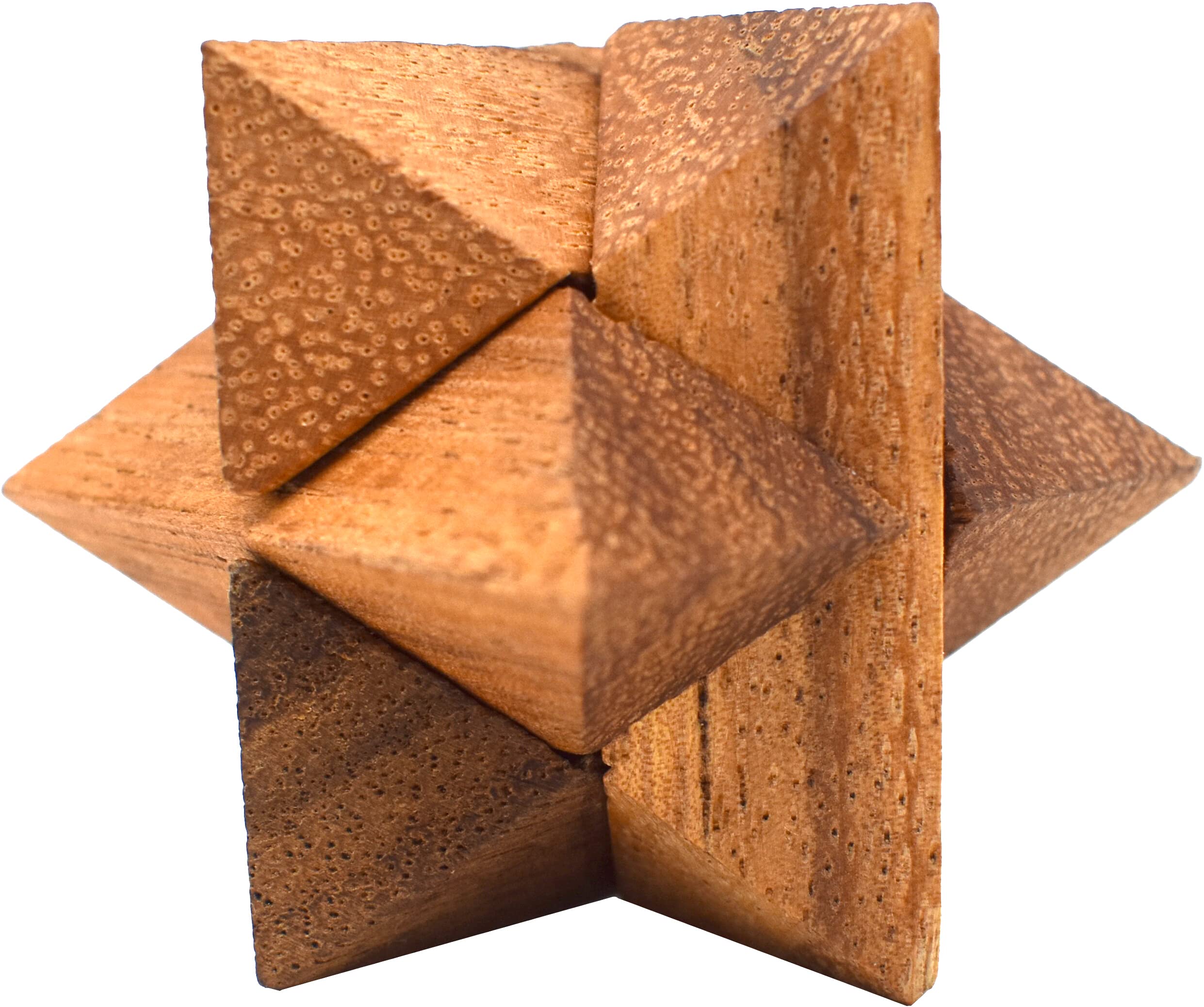 

Star Puzzle, Large Wooden Puzzle, 3D Puzzle, Wooden Building Puzzle, Educational Brain Training, Made in Thailand [Parallel Import]