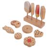1 Set Wooden Ice Cream And Donut Pretend Play Set For Kids - Simulation Food Kitchen Toy Realistic Party Decoration Role Play Accessories For Kitchen 