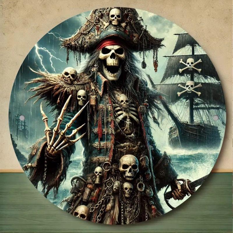 1 Piece Retro Tin Sign Metal Wall Art Decor for Office Living Room Courtyard 20x20 cm