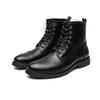 Herren Plateau Casual Martin Stiefel High-Top Erhöhung Lederstiefel Herbst und Winter neu trendig Retro Lokomotiv Herrenstiefel