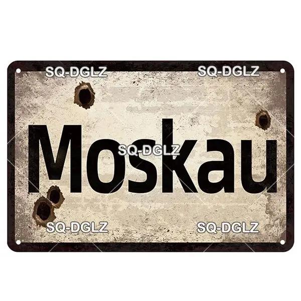 

[SQ-DGLZ] Vintage HALT Leipzig Tin Sign War Metal Sign Plate Home Bar Wall Sticker Decoration Plaque Poster Decor Gift 20x30cm（7.8x11.8inch）