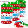 Holiday Pattern Silicone Wristband Bracelets – Christmas Gifts for Men & Women