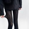 Hollow Out Knitted Pantyhose Jacquard Leggings Sexy Slim Stockings  Female Lingerie