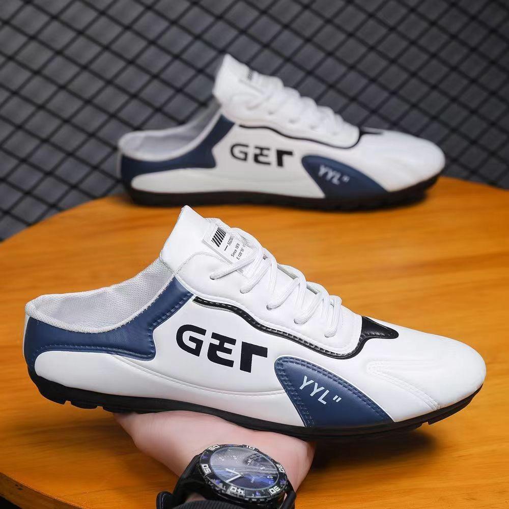 Men Half Slipper Slip-on Men Casual Board Shoes Breathable Platform Sneakers Comfortable Outdoor Slip-on Slippers Zapatos Hombre