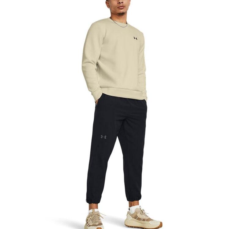 Under Armour Solid Color Training Crew Neck Long Sleeve Sweatshirt Men sweatshirt Dusty-Pink Gray 1381688-273