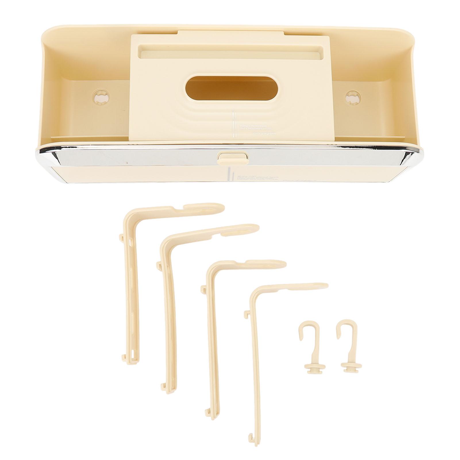 

Автомобильный органайзер на заднее сиденье с подносом, держателем для 2 стаканов, коробкой для салфеток, крючком для хранения, многофункциональным чехлом White