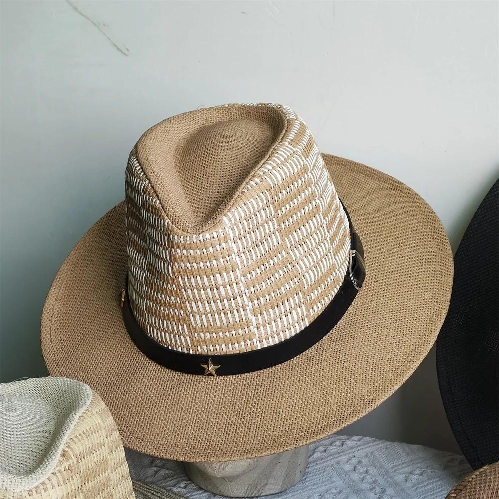 Simple Design Panama Hat Wide Brim Sun Hat Gentleman Wide Brim Hat  Summer Season