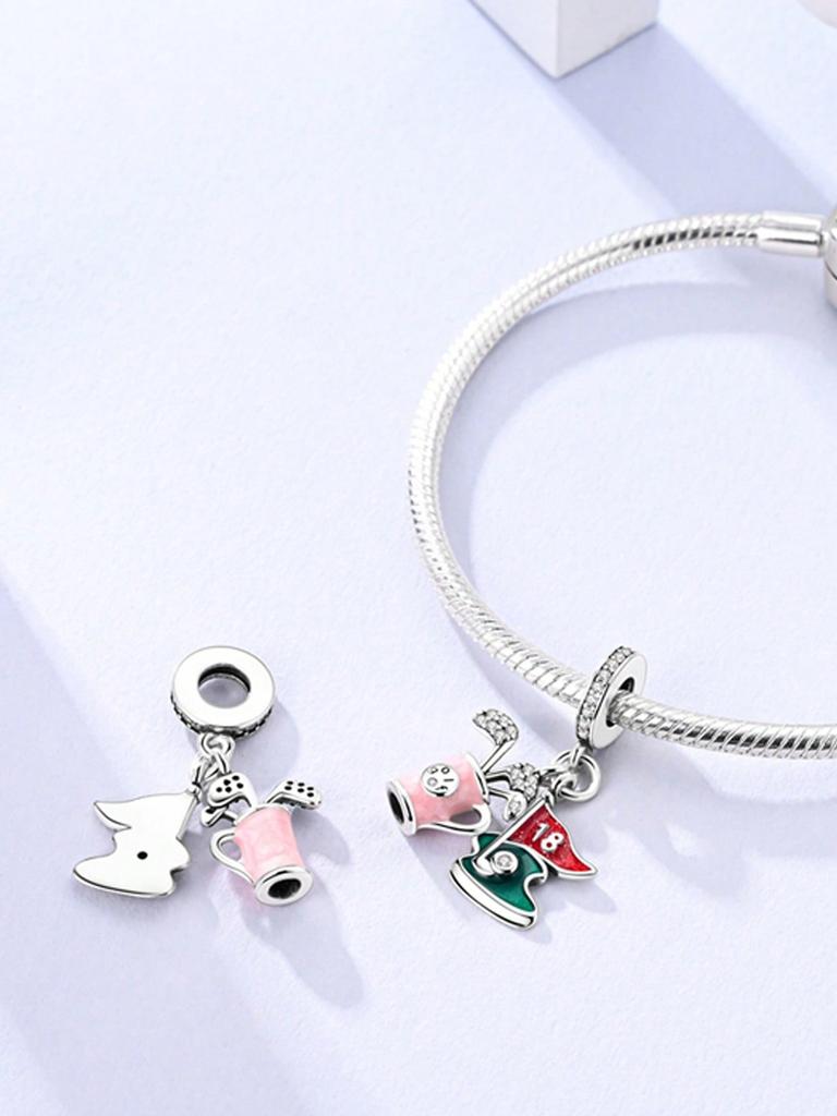 Basketball Sports Beads Charm Copper Plated Fit Charms Copperoriginal Bracelet For Jewelry Making Diy Charm