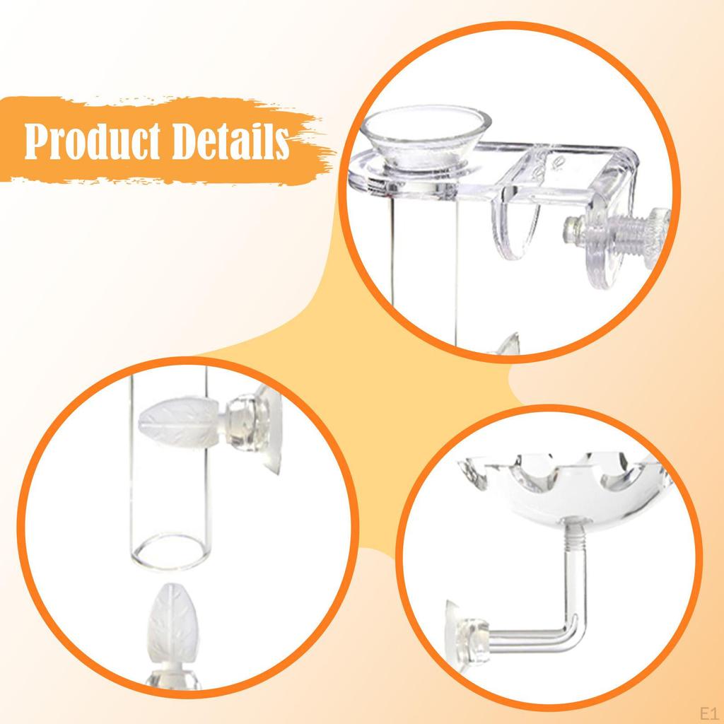 Aquarium Feeding Tube and Tank Accessories, Acrylic Glass, Easy To Clean, Clear Feeder