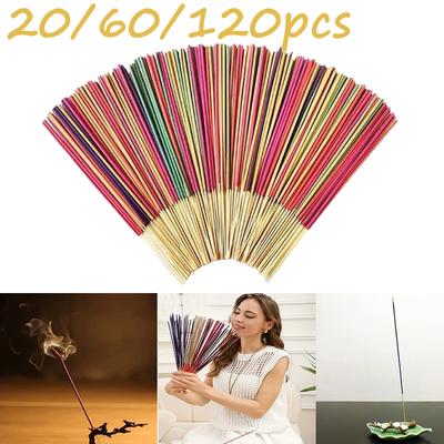 30-120pc Aromatherapy Incense Sticks Mixed Set Natural Fragrances Sticks Random Colors for Home Yoga Meditation Lavender Stick