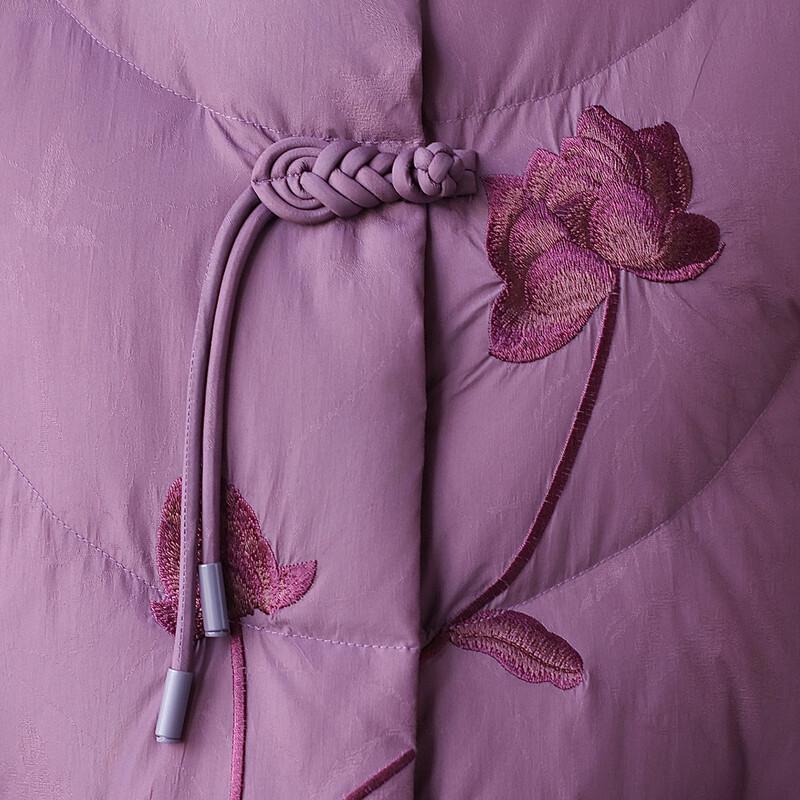 Snow Flying Women's Embroidered Stand-Collar Down Jacket