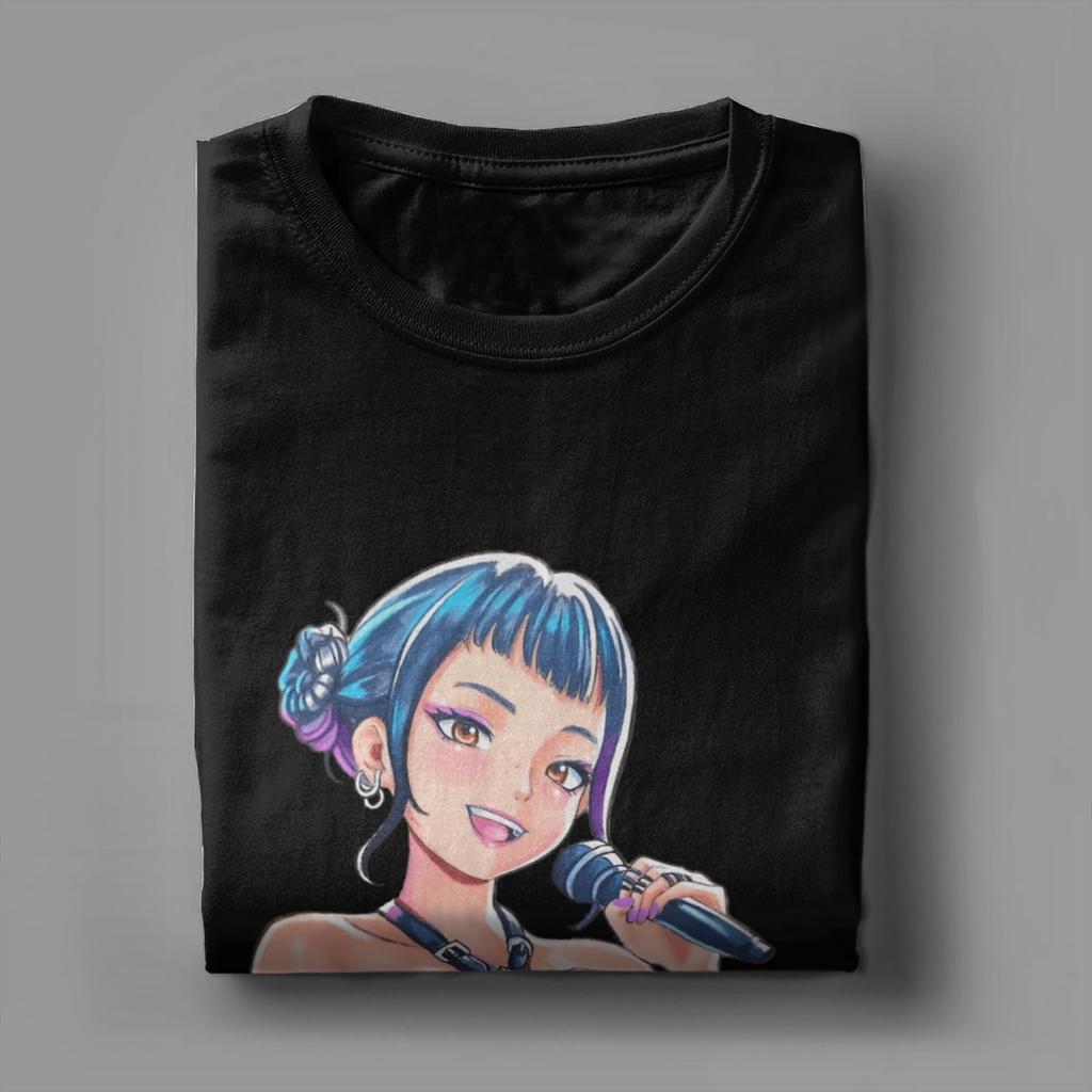 KPop Dämonenjäger Fan Art Zoey Herren T-Shirt Lustige T-Shirts Kurzarm Rundhals T-Shirts Baumwolle Grafisch bedruckte Kleidung