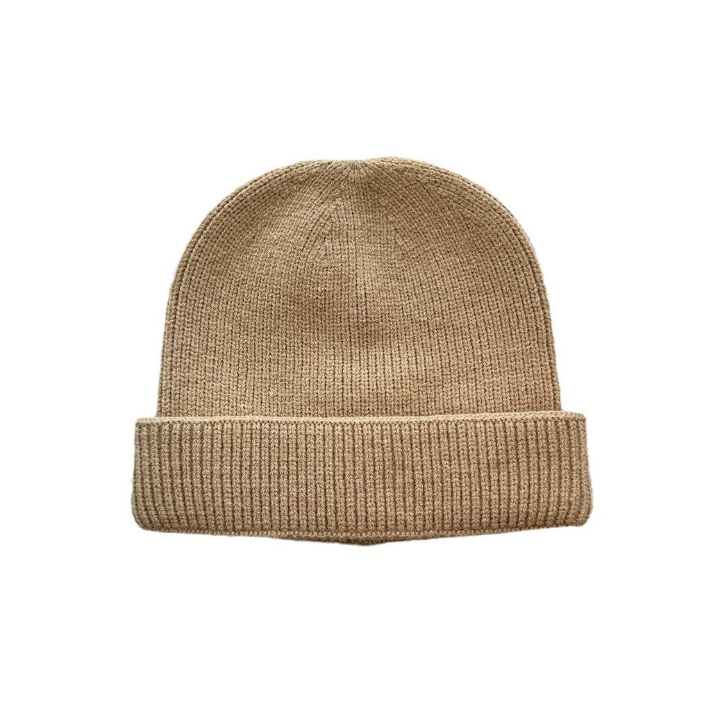 Heavy autumn and winter new imitation cashmere wool hat cold hat crimped knitted hat men's high gram weight warm hat