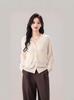 Plus Size Women's Korean Style Ice Silk Knit Cardigan - Single-Breasted, Long Sleeve, Thin Crochet Casual Outerwear