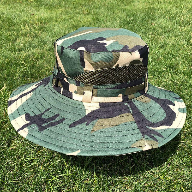 Fisherman's Hat Men's Summer Sun Hat Camouflage Fishing Sun Hat Outdoor Breathable Grass Hat Men's Sun Hat